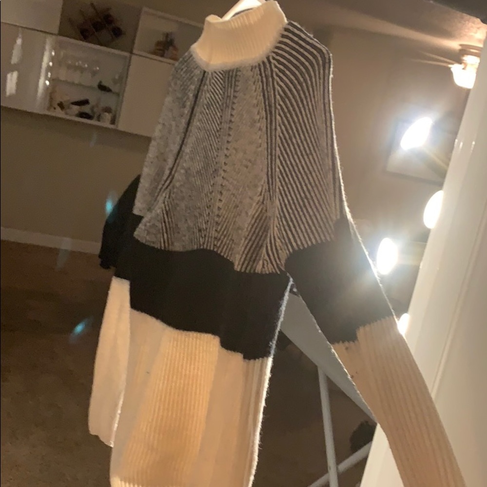 Black and white sweater